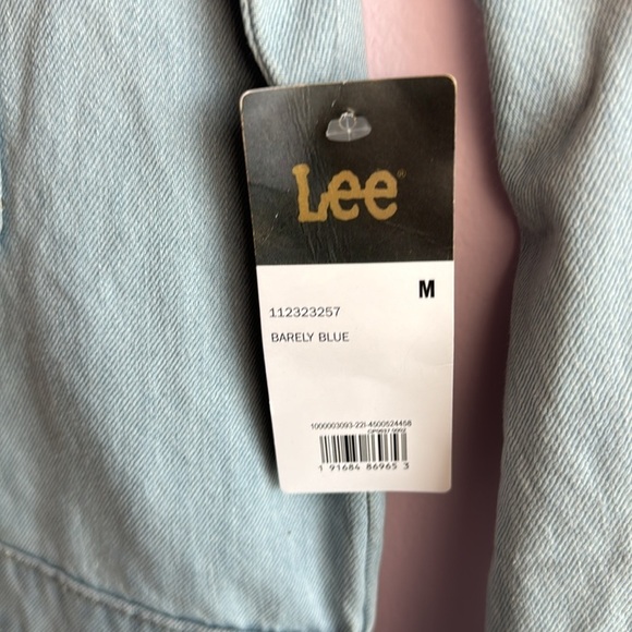 Lee Union-Alls Denim Coveralls Blue Light Wash Long Sleeve Zip Up size M - Picture 6 of 8